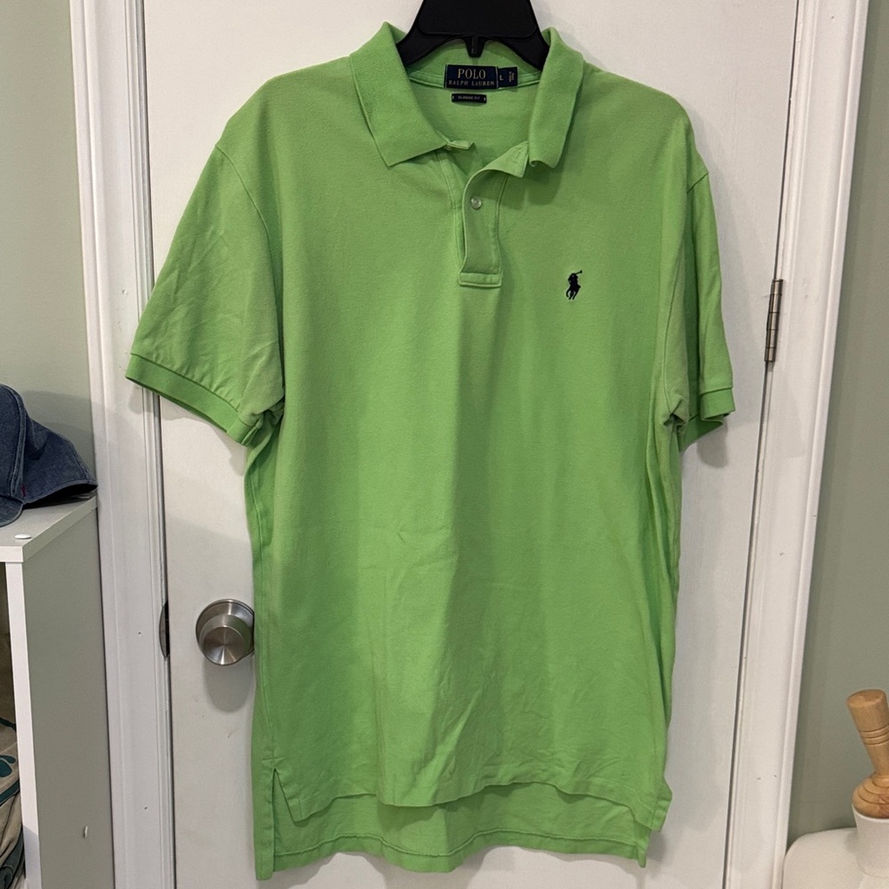 Polo by Ralph Lauren Men's Light Green Polo Shirt